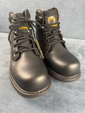 Brahma Men’s Gus Wide Width 6” Steel Toe Lace Up Work Boots SZ 9 Slip Resistant